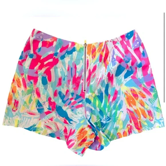 Lilly Pulitzer size 2 high waisted shorts with zipper back sparkling sands. - Picture 3 of 5